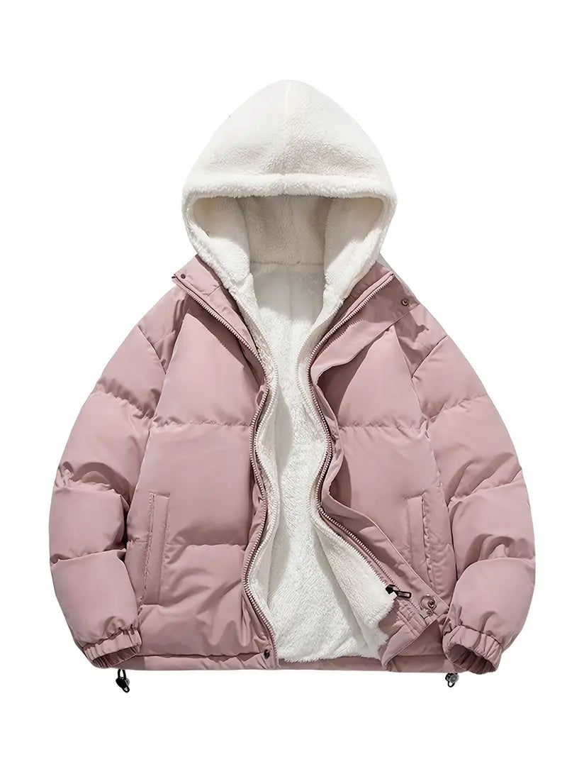 Abrigo Puffer Invierno Mujer Con Capucha