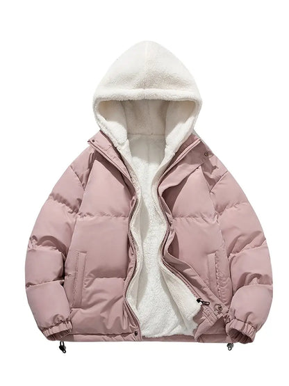 Abrigo Puffer Invierno Mujer Con Capucha
