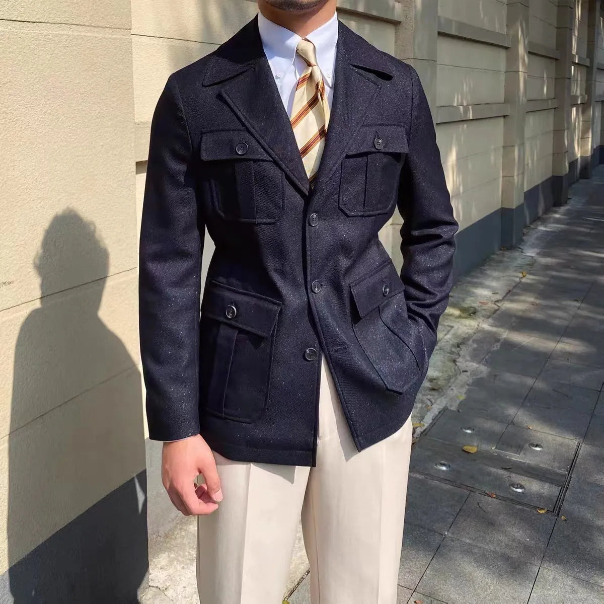 Abrigo Invierno Cuello Alto Elegante