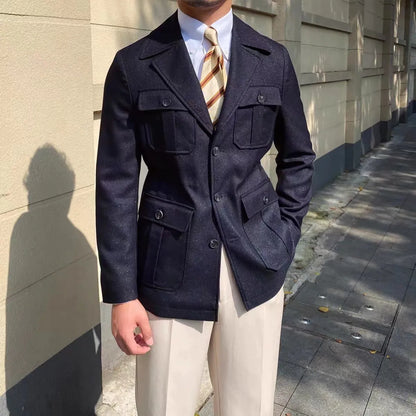 Abrigo Invierno Cuello Alto Elegante