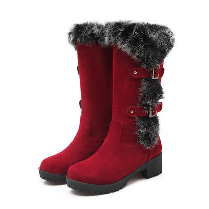 Botas de nieve mujer pelo ante bajas