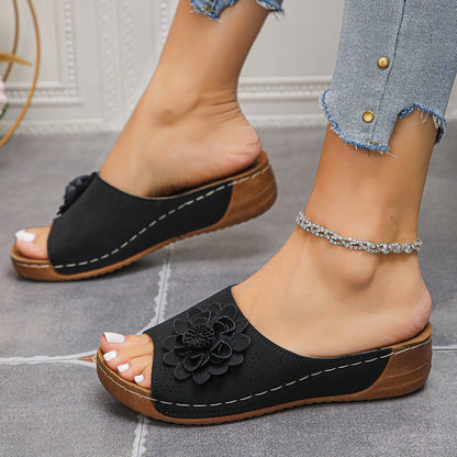 Sandalias Mujer de Cuña con Floris