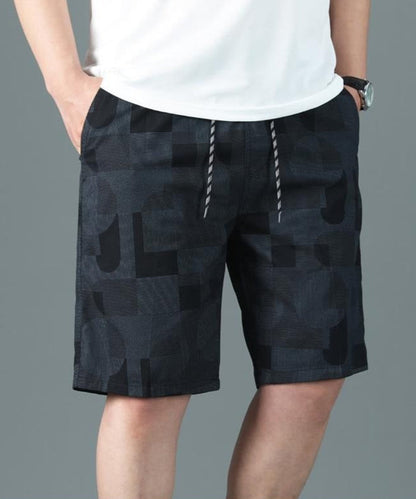 Pantalones cortos hombre algodón estampado colorido verano