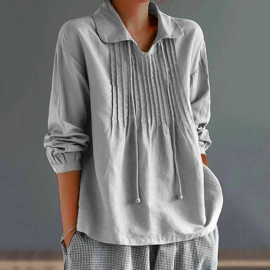 Blusa Plisada Mujer Elegante - Vestiria