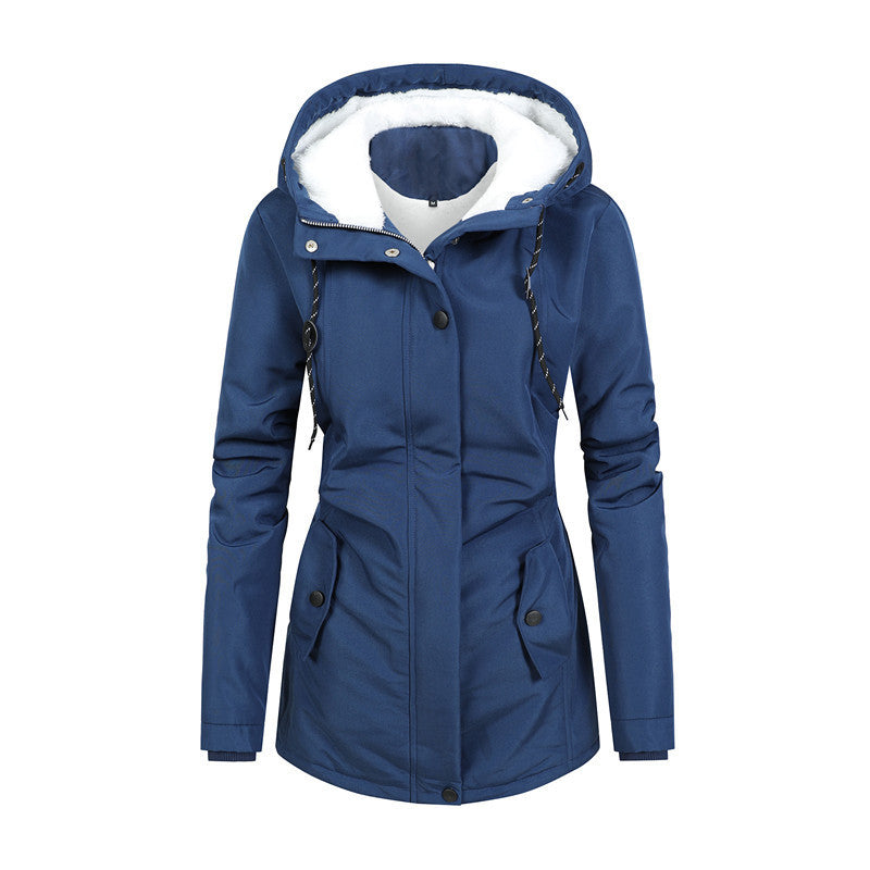 Chaqueta Mujer Polar Forrada con Capucha Ajustable - Vestiria
