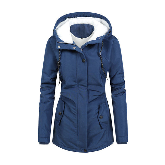 Chaqueta Mujer Polar Forrada con Capucha Ajustable - Vestiria