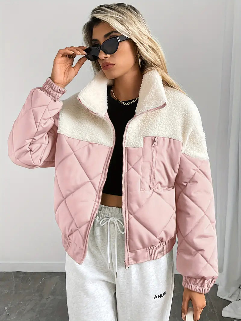 Chaqueta Acolchada Invernal Forro Polar Suave