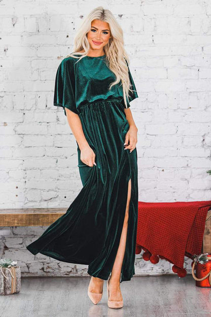 Vestido Noche Corto de Terciopelo Elegante Mujer