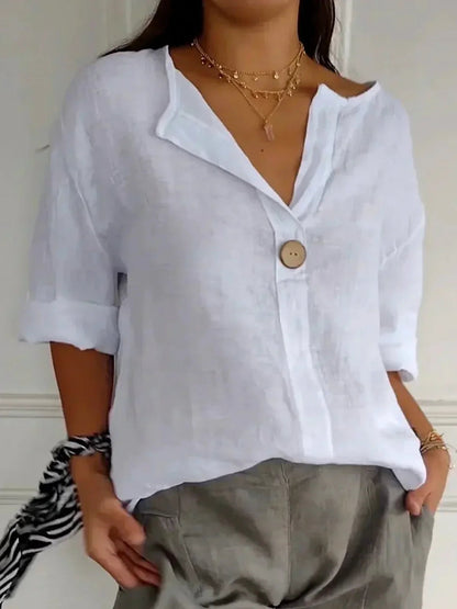 Blusa suave y elegante con escote en V