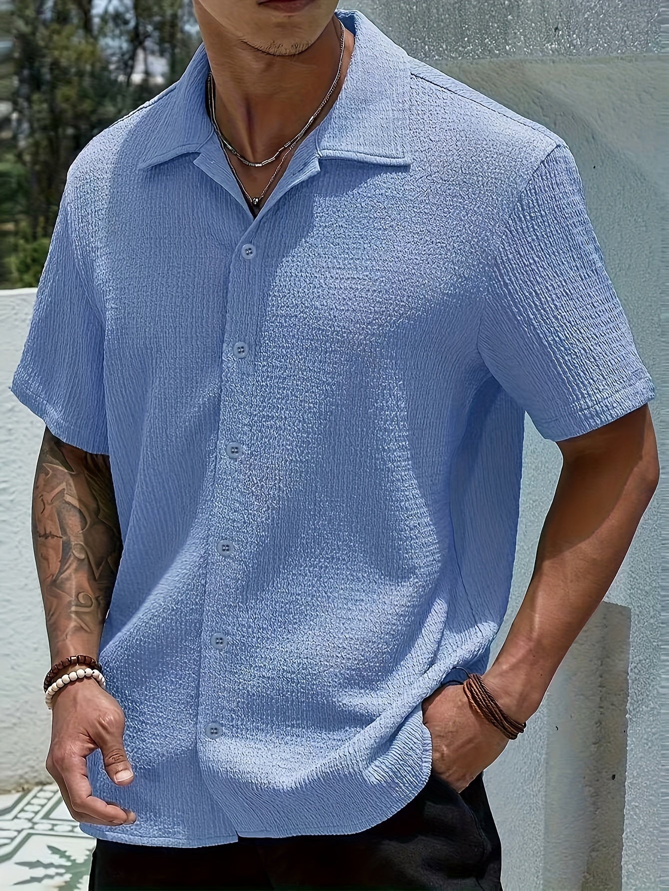 Camisa Verano Manga Corta Relajada