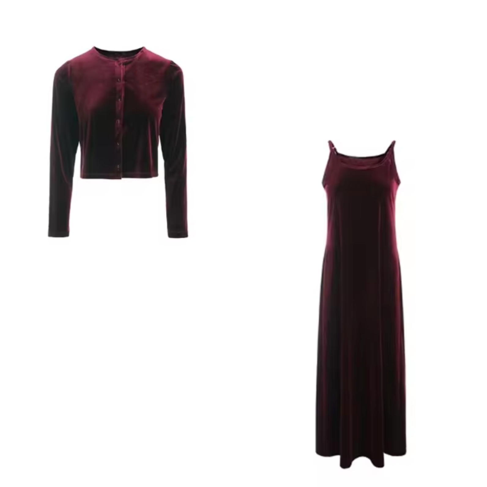 Vestido y Chaleco de Terciopelo Elegante - Vestiria