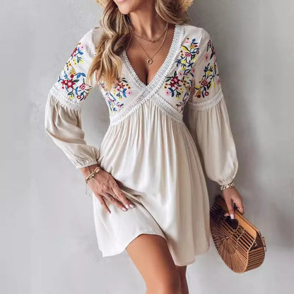 Vestido Fiesta Floral Estilo Libre