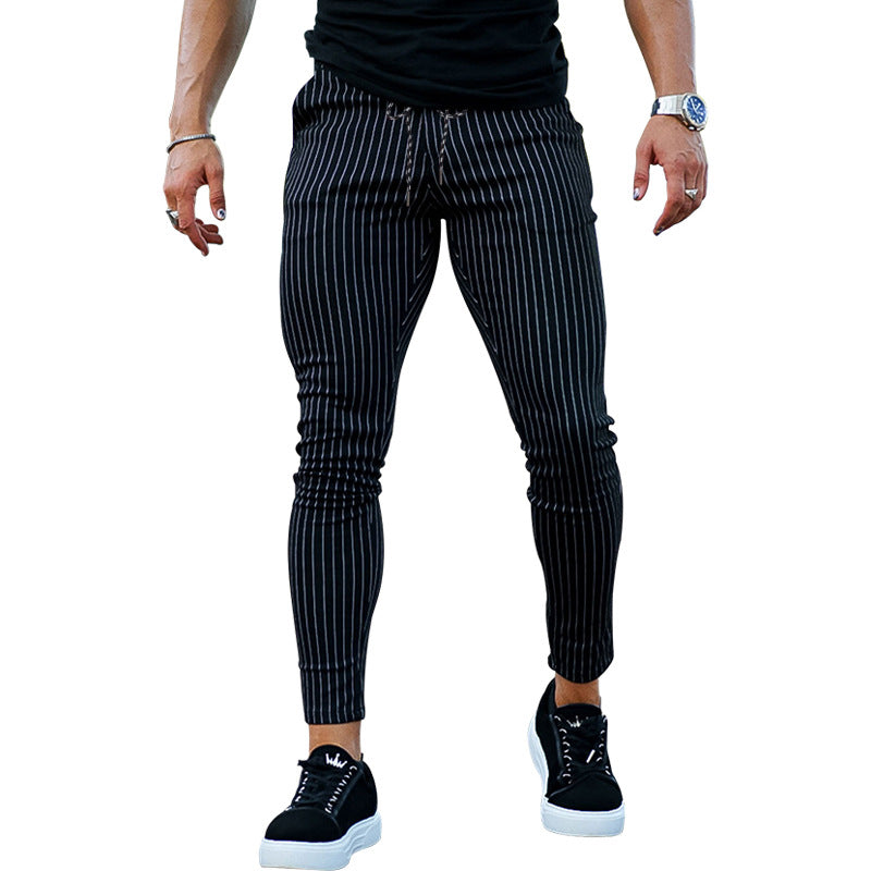Pantalones Hombre Estrechos Rayas Modernos