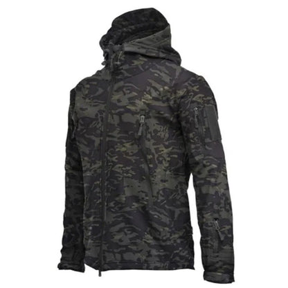 Chaqueta Trekking Hombre Impermeable Capucha