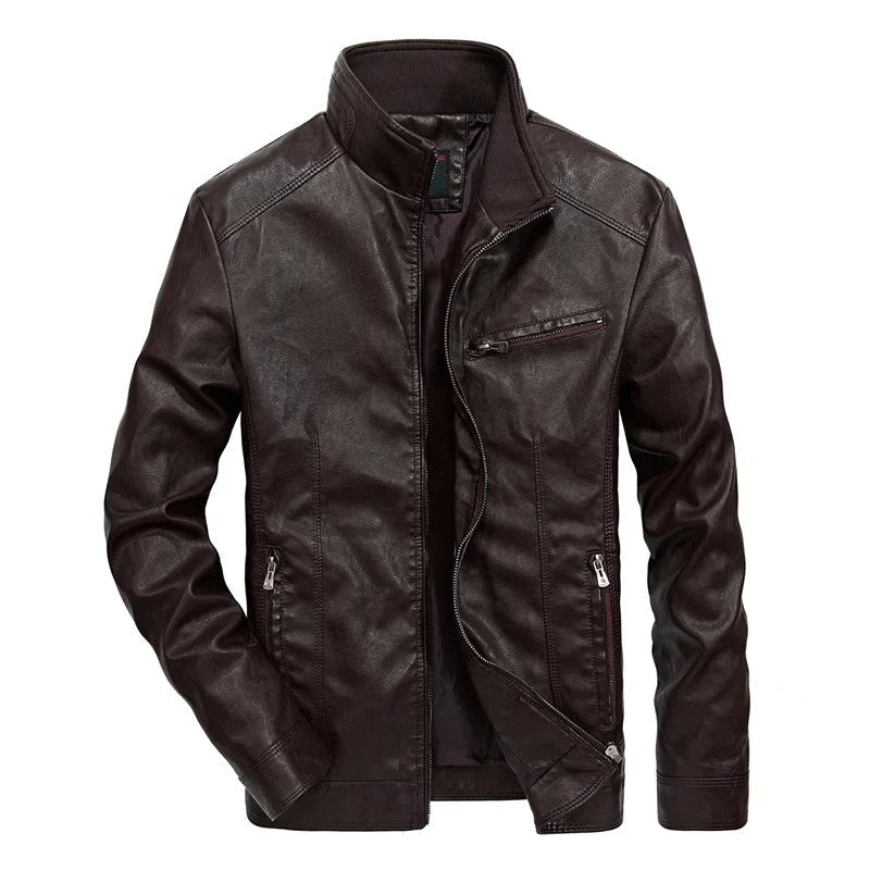 Chaqueta Moto Cuero Resistente Hombre - Vestiria
