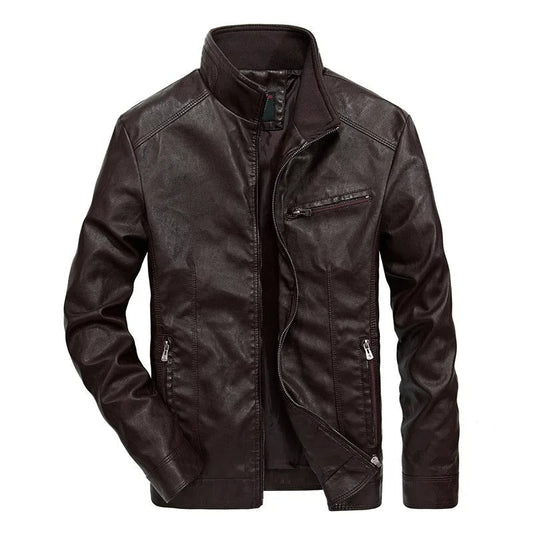Chaqueta Moto Cuero Resistente Hombre - Vestiria