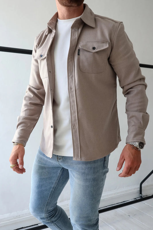 Chaquetón Hombre Bolsillos Botones Cazadora Clásica - Vestiria