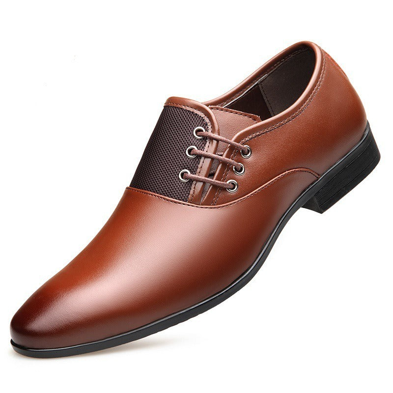 Zapatos hombre elegantes de imitación cuero punta fina