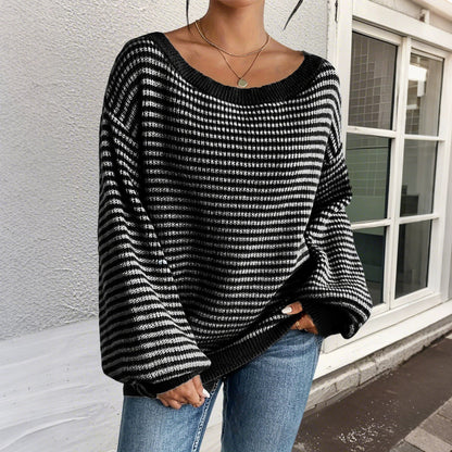 Sudadera de punto cálido mujer moderna