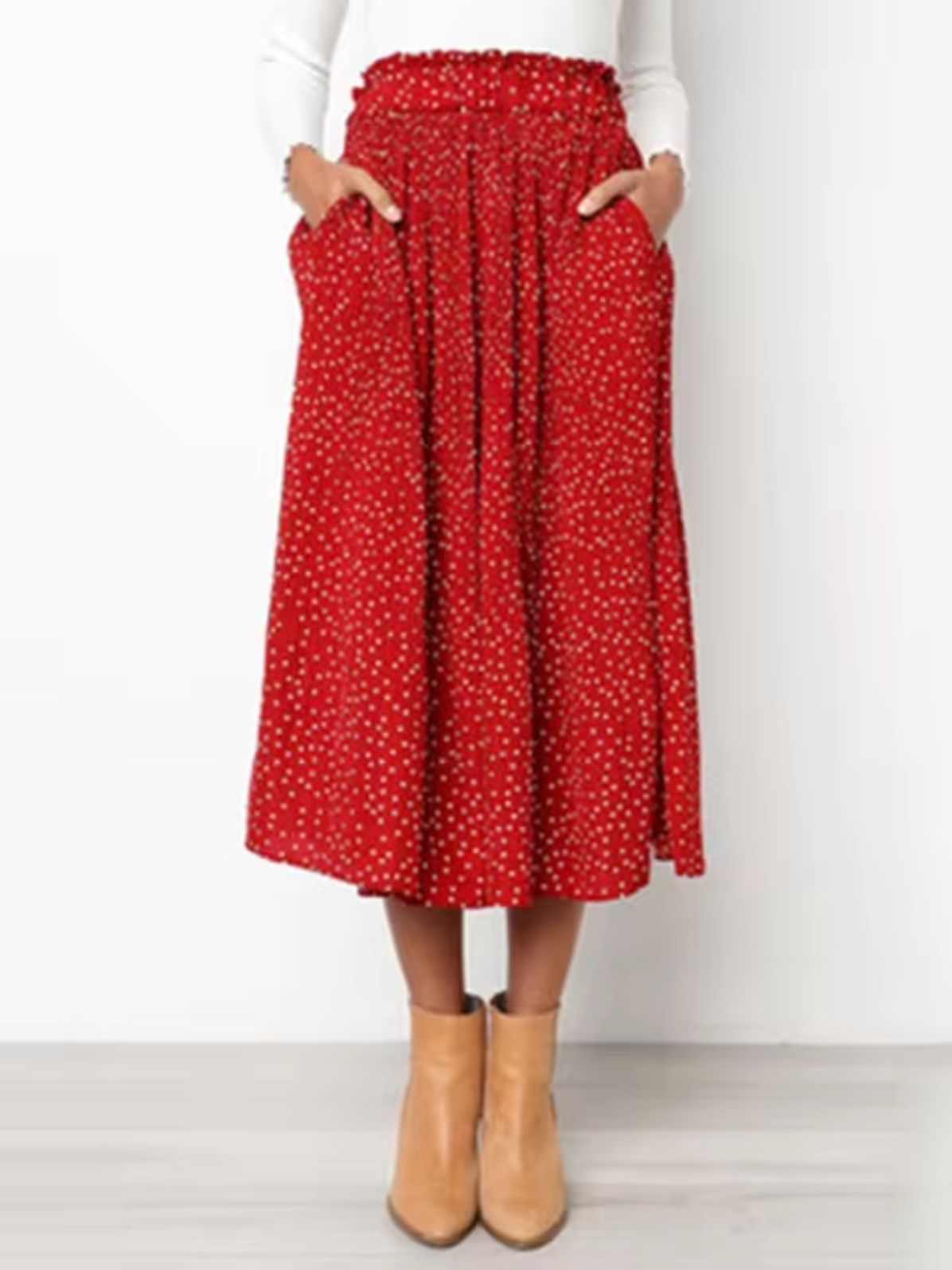 Falda Midi Floral Estampado