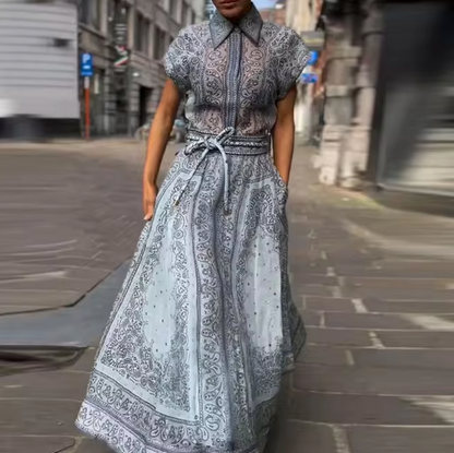 Vestido Estampado Floral Elegante Mujer - Vestiria