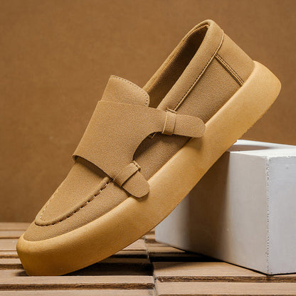 Zapato cómodo con hebilla - Lino natural