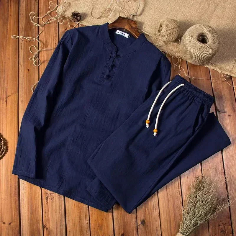 Traje de lino fresco y elegante para hombre
