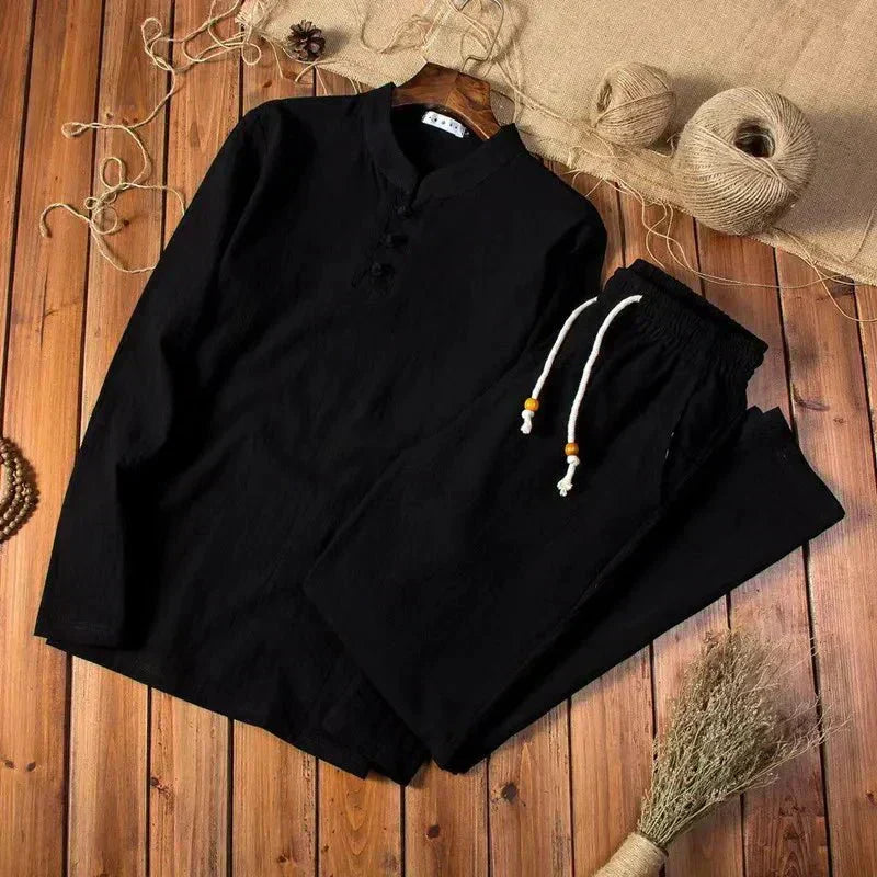 Traje de lino fresco y elegante para hombre