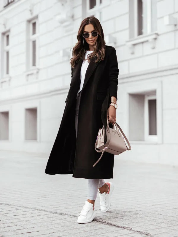 Abrigo Mujer Invierno Estilo Urbano Largo