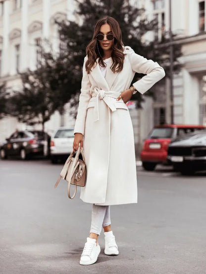 Abrigo Mujer Invierno Estilo Urbano Largo