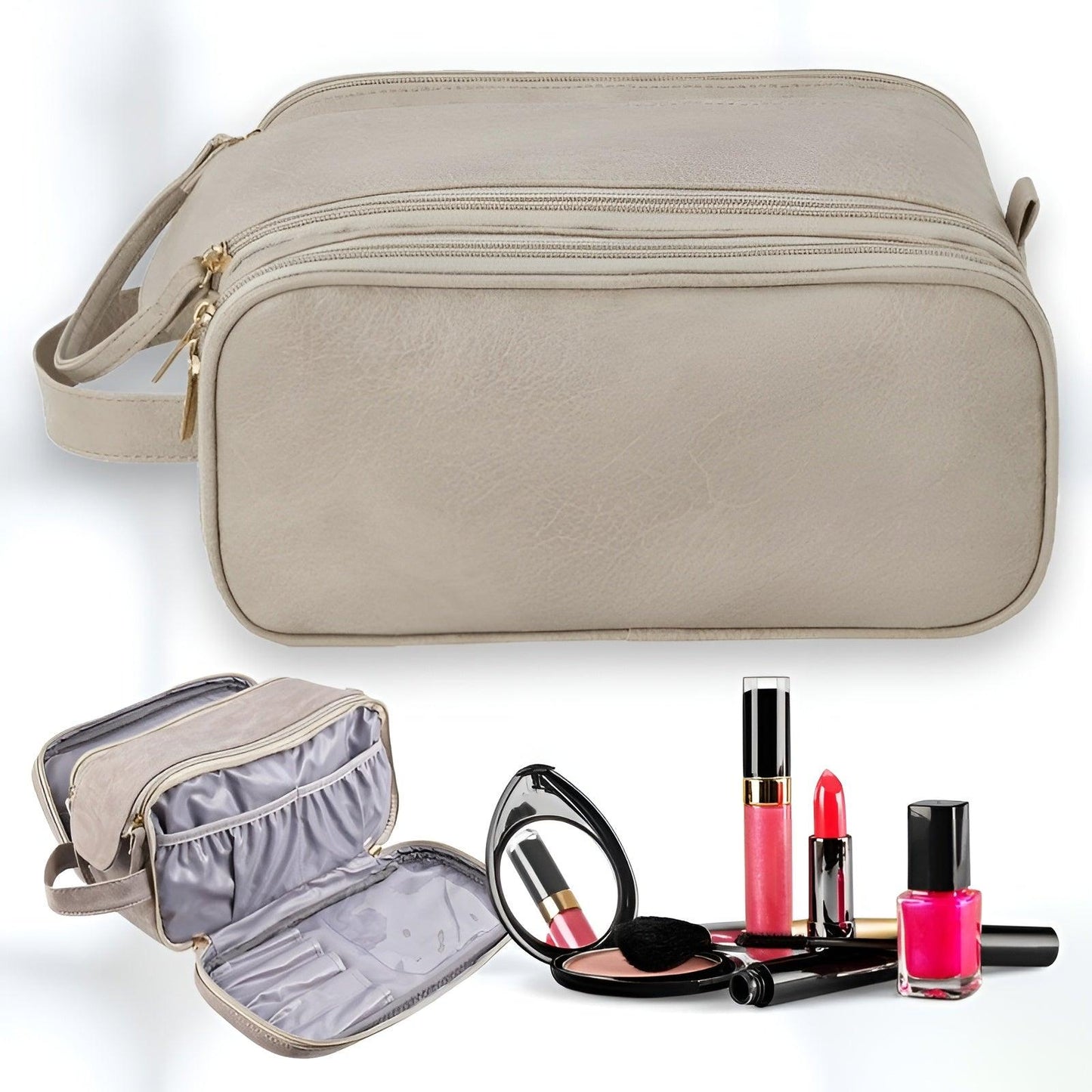 Estuche Maquillaje Elegante con Compartimentos - Vestiria