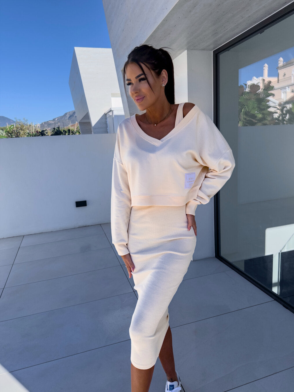 Conjunto de Sudadera y Vestido Deportivo Chic - Vestiria