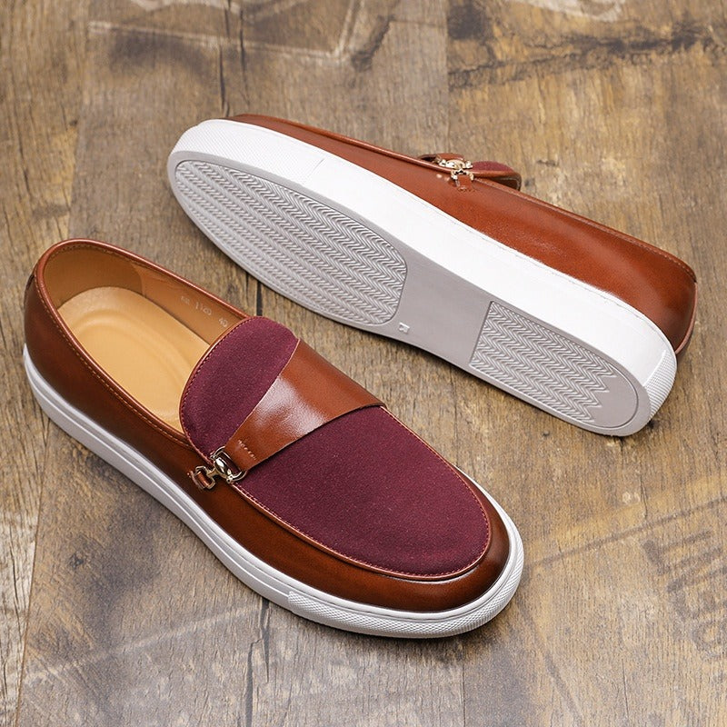 Zapatos Hombre Cuero Lona Estilo Urbano - Vestiria
