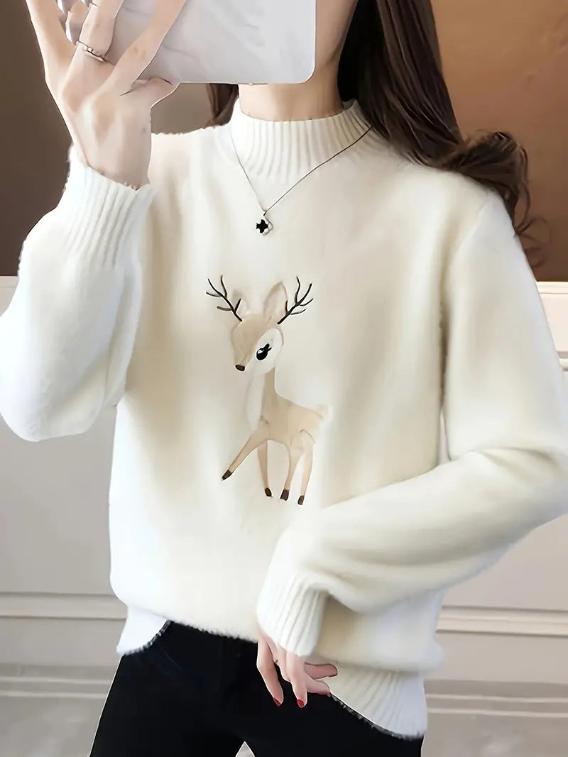 Sudadera Algodón Cuello Alto Mujer