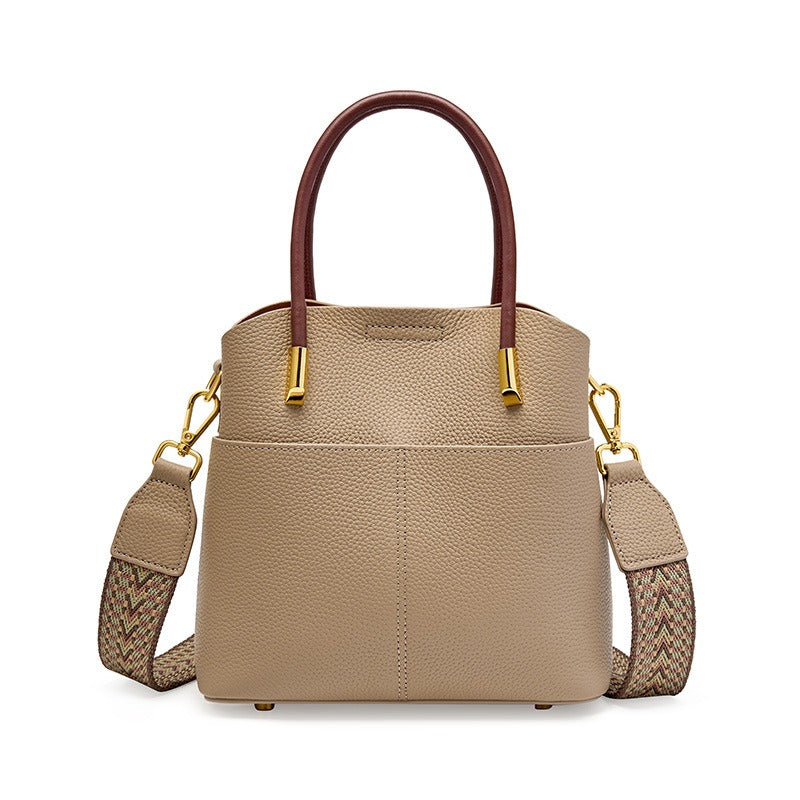 Bolso bandolera de piel texturizada para mujer