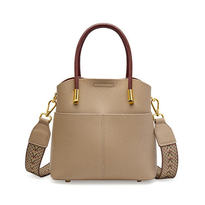 Bolso bandolera de piel texturizada para mujer