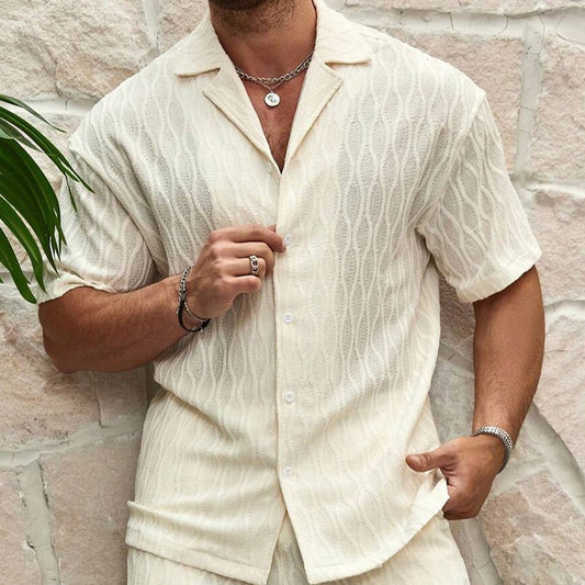 Conjunto de playa ligero hombre beige fresco - Vestiria