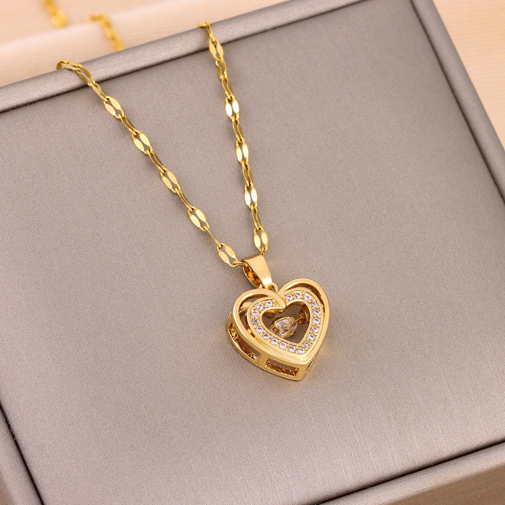 Collar Corazones Entrelazados Femenino - Vestiria