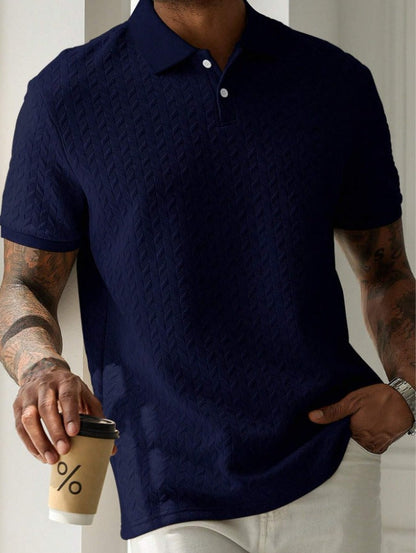 Polo Hombre Estampado Geométrico Moderno