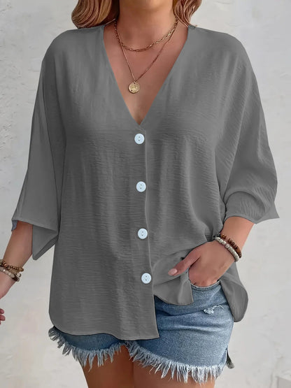 Blusa Mujer Ligera Cuello V