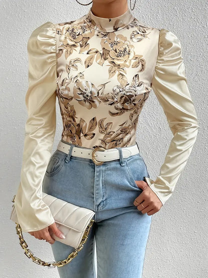 Blusa Raso Elegante Mangas Voladas - Vestiria