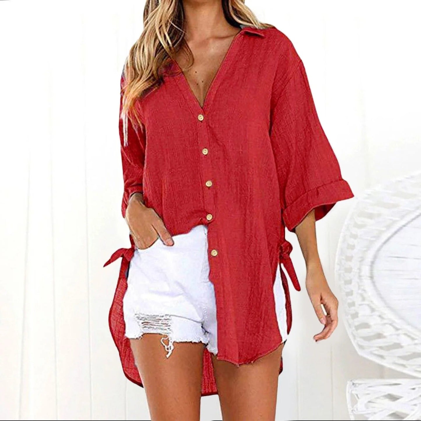 Blusa Mujer Cómoda Cuello en V