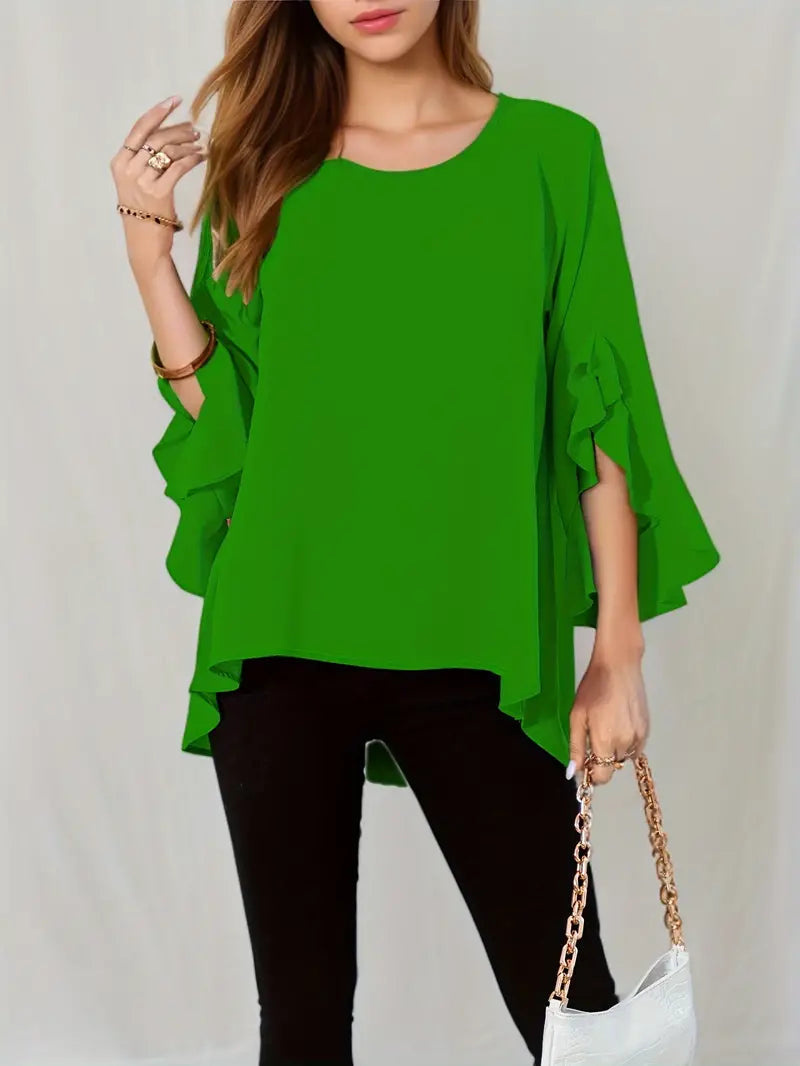Blusa Mujer Volantes Elegante