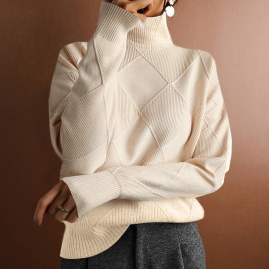 Sudadera gruesa cuello alto mujer - Vestiria
