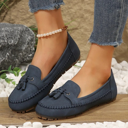 Zapatos planos cómodos mujer con lazo - Vestiria
