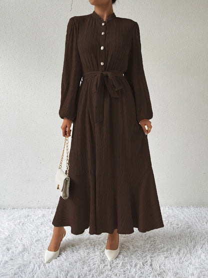 Vestido Elegante Largo con Cinturón