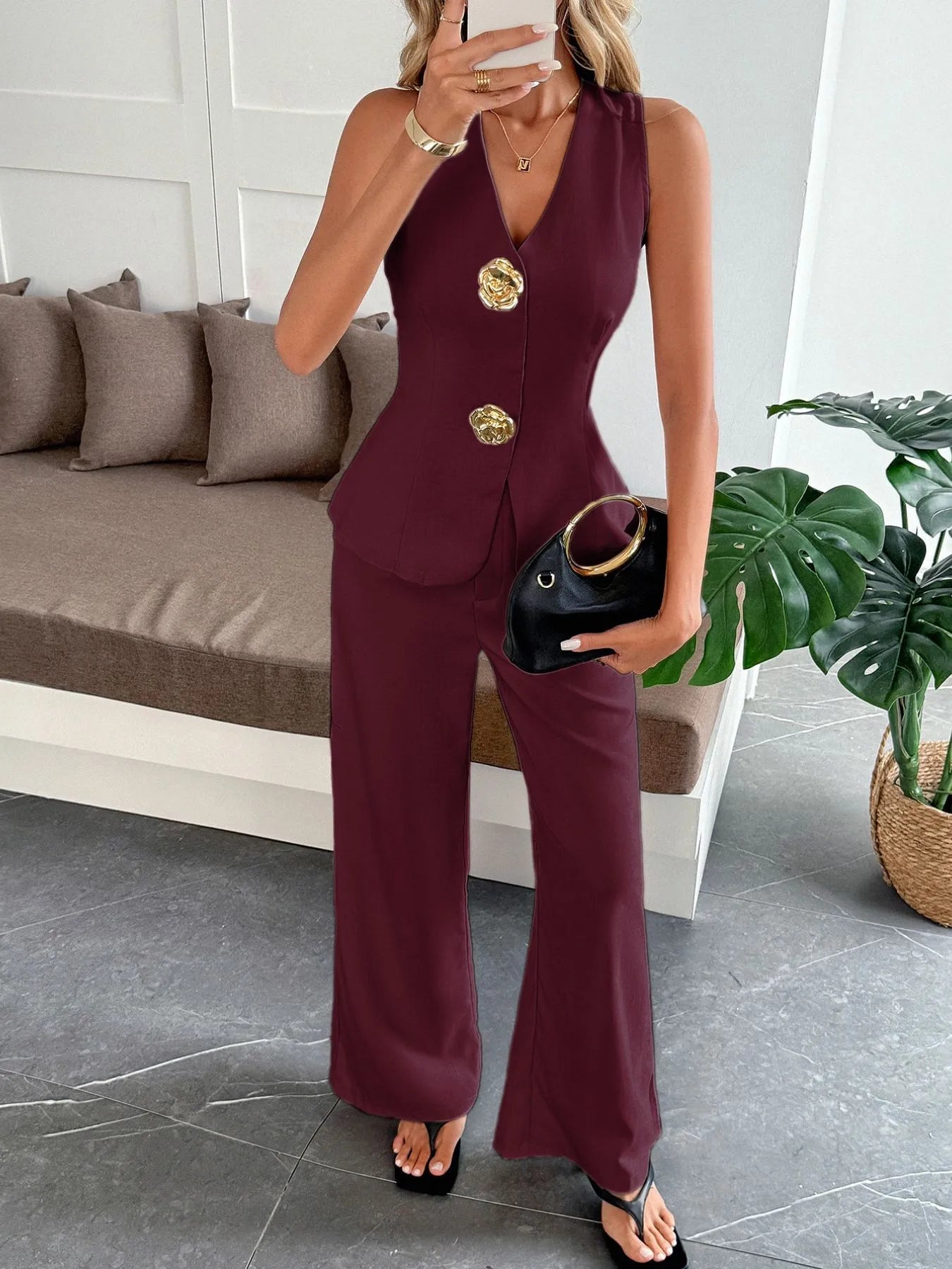 Chaleco y Pantalón de Vestir Elegante