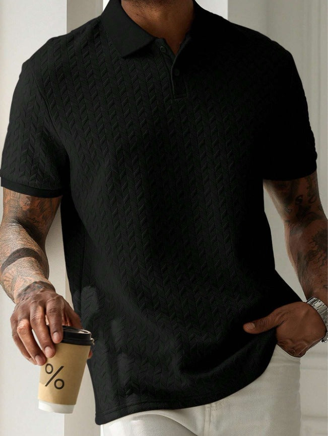 Polo Hombre Estampado Geométrico Moderno