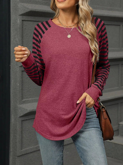 Sudadera Casual Cuello Redondo Diseño Rayas