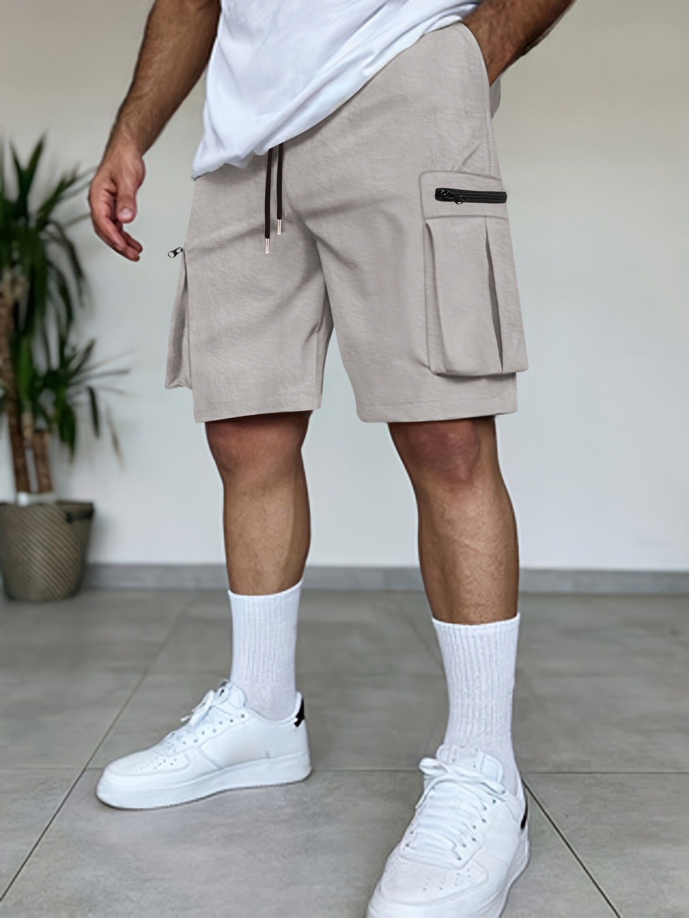 Pantalones cortos deportivos hombre con bolsillos prácticos